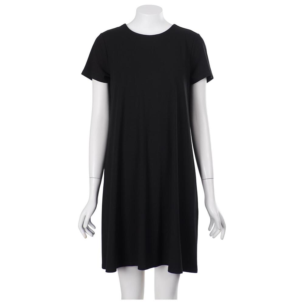 NWT J. Jill Dress S Petite PS Black A-Line Shift Stretch Wearever Collection